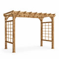 Pérgola de Madera de Pino con Rejilla Lateral 300x400x250 cm