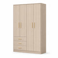 Armario de Madera con 3 Puertas y 3 Cajones
