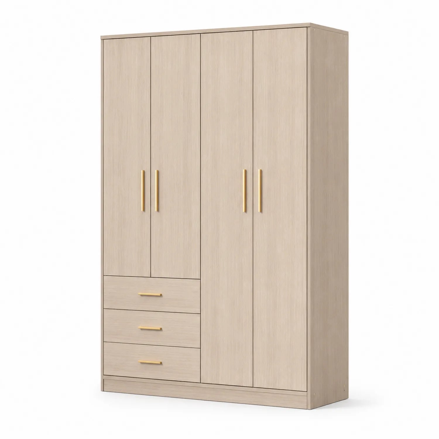 Armario de Madera con 3 Puertas y 3 Cajones