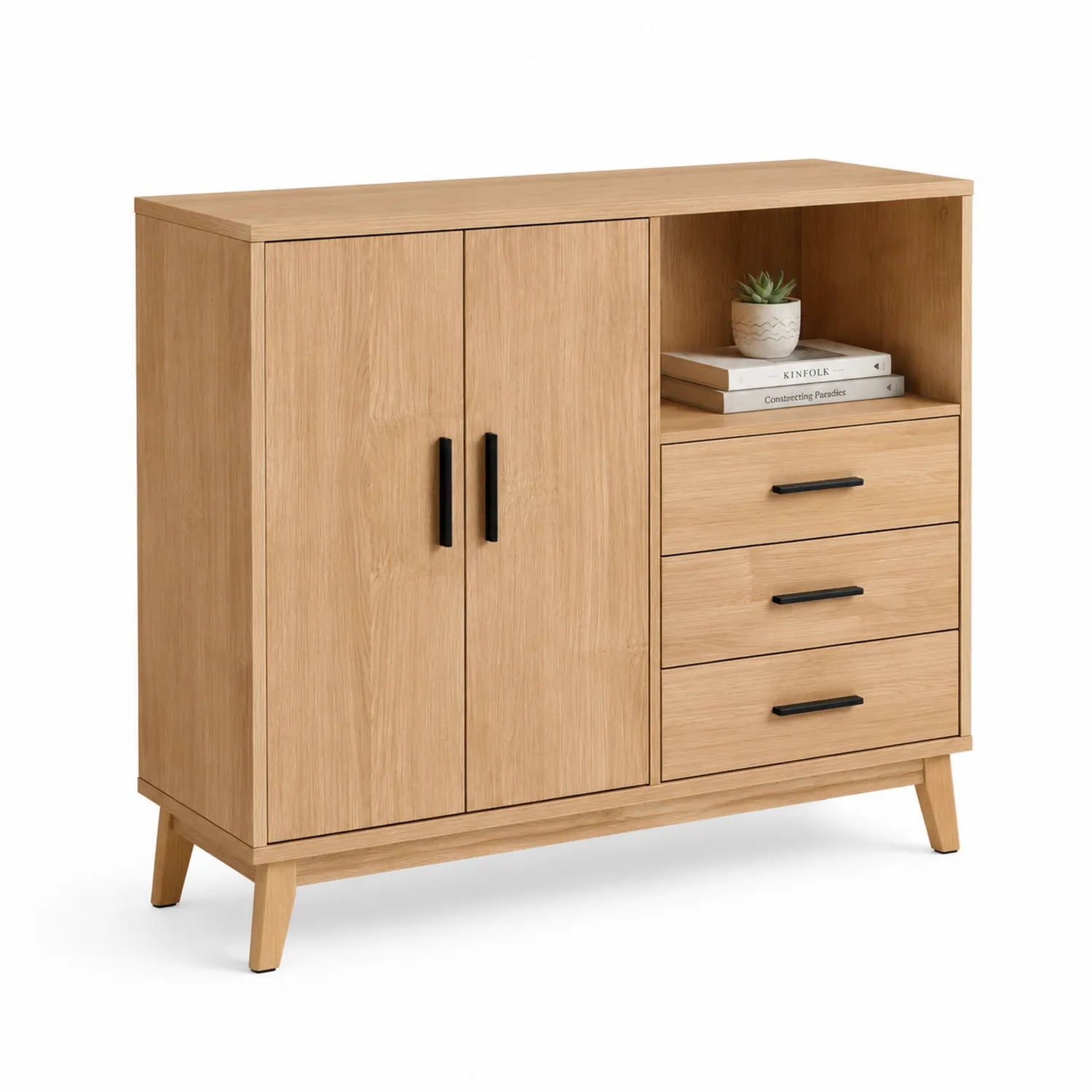 Aparador de MDF con Cajones y Puertas 115x40x85 cm