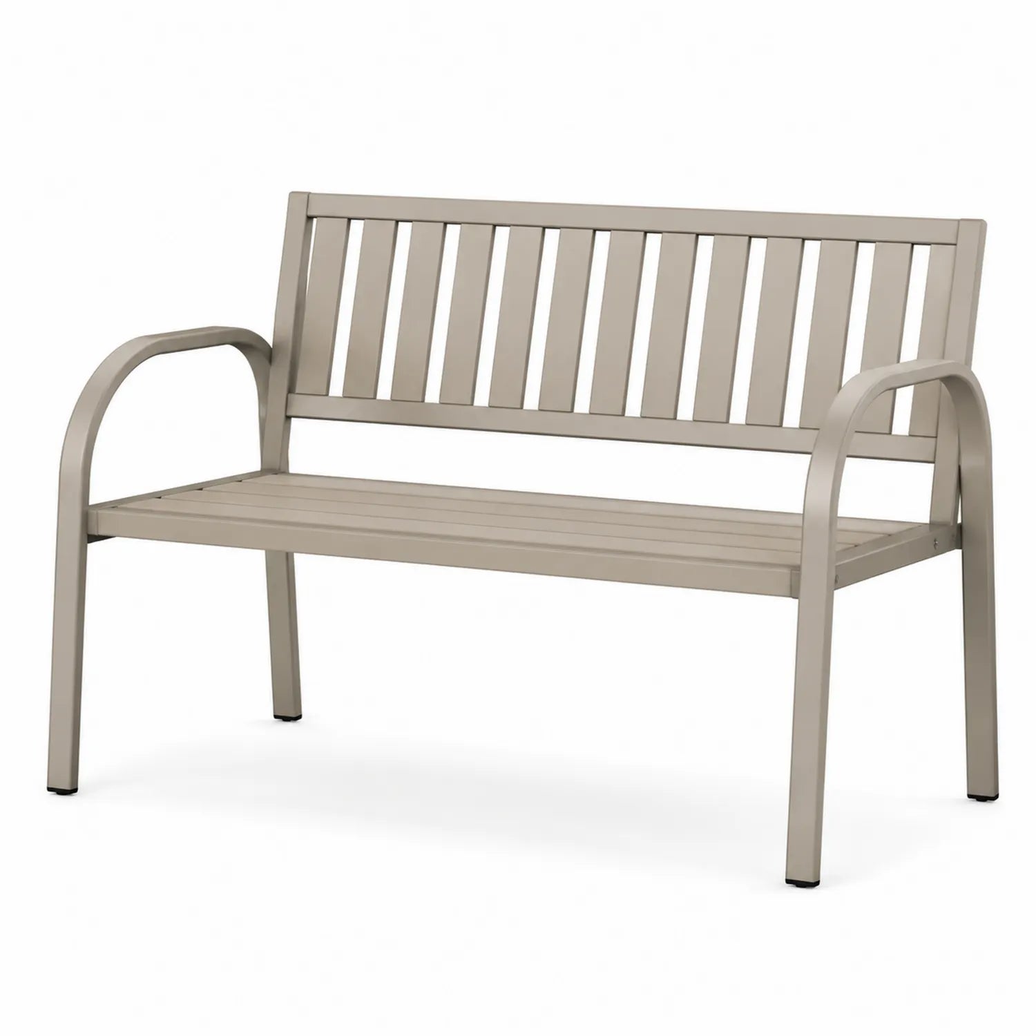 Banco de Jardín de Metal Beige 120x60x80cm