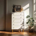 Chest of Drawers 5-Drawer Wood 90x45x130 cm - White - Modern Design
