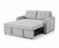 Sofá Cama de Tela Gris Claro