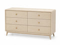 Cajonera de Madera con 6 Cajones Roble Beige 120x45x75 cm