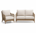 Conjunto de Sofá de Ratán Sintético con Cojines Beige
