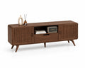 Mueble de TV de Madera Maciza Marrón 150cm