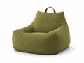 Sillón puf de pana verde 90cm x 90cm x 70cm