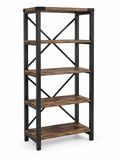 Estantería de madera y metal con 5 niveles Marrón/Negro