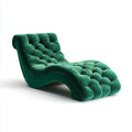 Chaise Lounge Modern Velvet Upholstered 150x60x85 cm Green