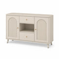 Aparador de MDF con 2 Puertas y 3 Cajones Beige 80x40x100cm