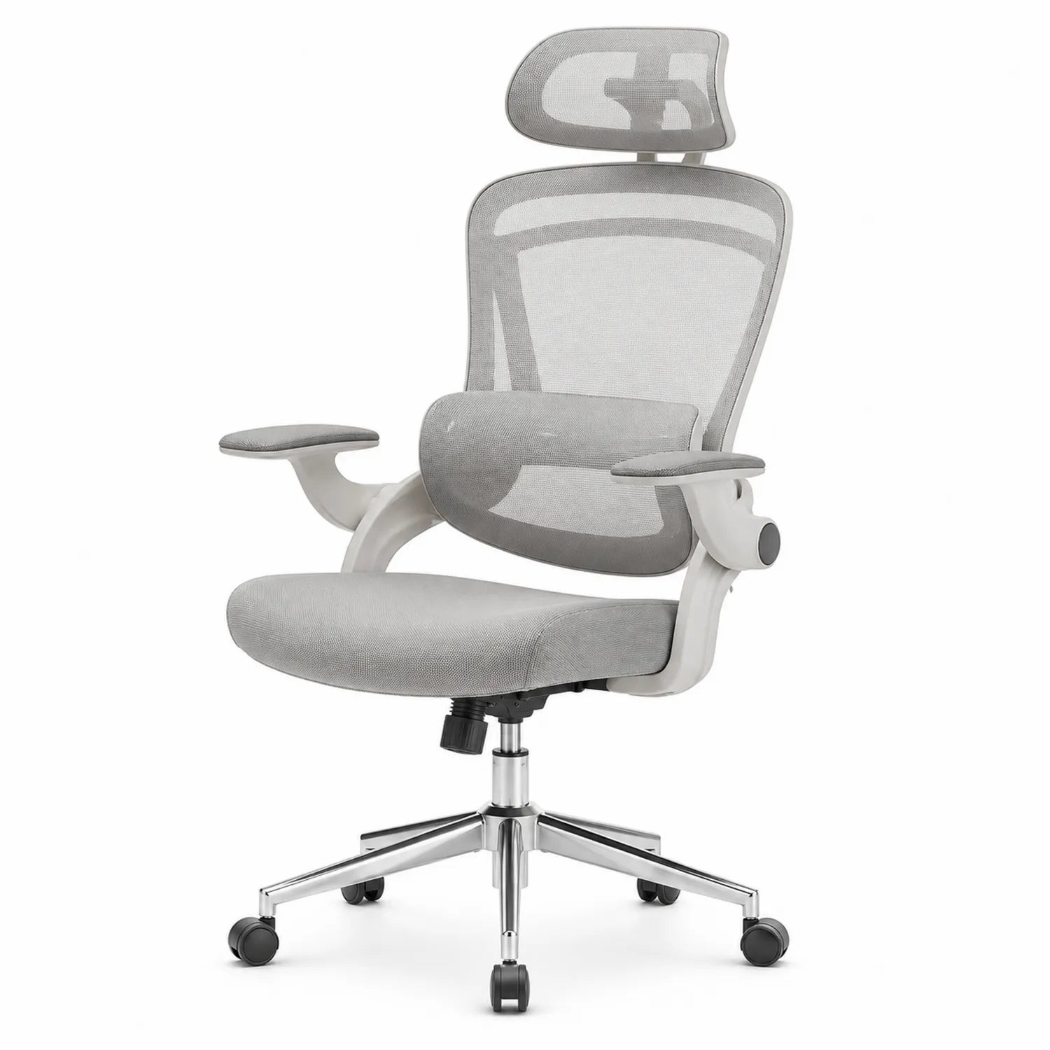 Silla de oficina ergonómica de malla gris