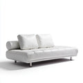 Convertible Sofa Bed - Faux Leather 200x90x85 cm - White - Modern Design